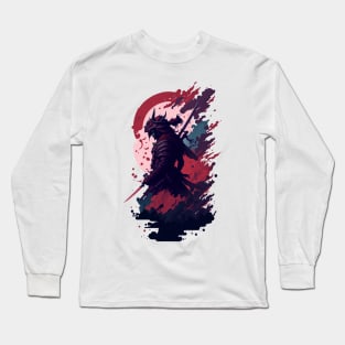 Shadow Samurai: Colorful Chaos Unleashed Long Sleeve T-Shirt